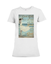 Some Girls Born With The Beach Painting Premium Fit Ladies Tee tile