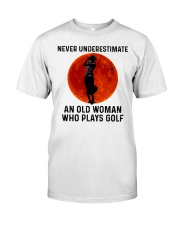 Old Lady Plays Golf Premium Fit Mens Tee tile
