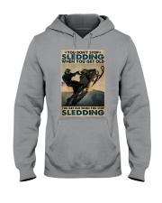 You Don't Stop Sledding When You Get Old Hooded Sweatshirt tile