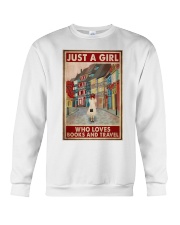 Just A Girl Who Loves Books And Travel Crewneck Sweatshirt tile