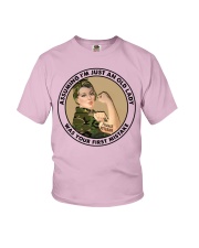 Female Veteran Assuming Youth T-Shirt tile