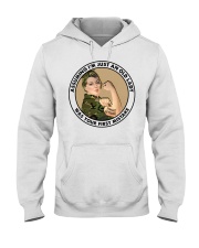 Female Veteran Assuming Hooded Sweatshirt front