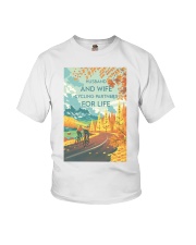 Couple Cycling Lived Happily 2 Youth T-Shirt tile