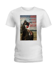 Horse Racing A Winner Is A Dreamer Ladies T-Shirt tile