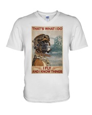 Boxer I Fly V-Neck T-Shirt tile