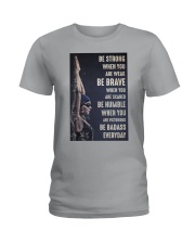 Swimming Girl Be Strong Ladies T-Shirt tile