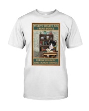 Tuxedo Cat Read Books And Drink Whiskey Premium Fit Mens Tee tile