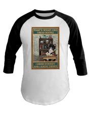 Tuxedo Cat Read Books And Drink Whiskey Baseball Tee tile