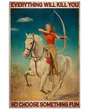 Vintage Archery Girl Choose Something Fun Vertical Poster tile