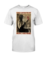 Music Glass Wine Distracted Classic T-Shirt tile