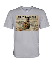 To My Daughter V-Neck T-Shirt tile