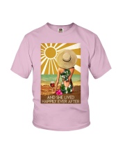 Girl And Wine Lived Happily Youth T-Shirt tile