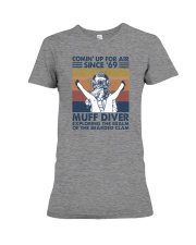 Diver Exploring The Realm Of The Bearded Clam Premium Fit Ladies Tee tile