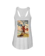 Easily Distracted By Dogs And Airplane Ladies Flowy Tank tile