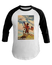 Easily Distracted By Dogs And Airplane Baseball Tee tile