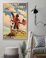 Easily Distracted By Dogs And Airplane 24x36 Poster lifestyle-poster-1