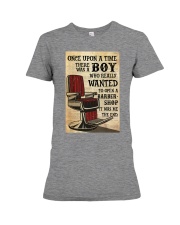 Boy Open A Barbershop Premium Fit Ladies Tee tile