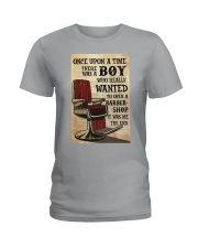 Boy Open A Barbershop Ladies T-Shirt tile