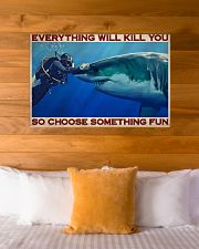 Man Scuba Diving Choose Something Fun 36x24 Poster poster-landscape-36x24-lifestyle-23