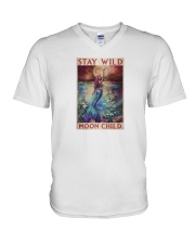 Mermaid Stay Wild Moon Child V-Neck T-Shirt tile