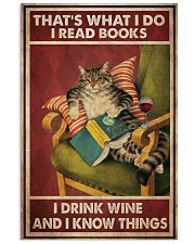 Cat Read Books Drink Wine-R 24x36 Poster front