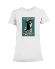 Salem Cat Haft Moon Premium Fit Ladies Tee tile