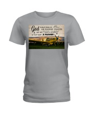 Crop Duster God Made A Farmer Ladies T-Shirt tile