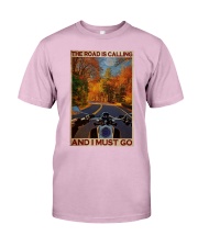 Motorcycle The Road Is Calling Classic T-Shirt tile