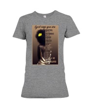 Afro Girl God Says You Are Premium Fit Ladies Tee tile