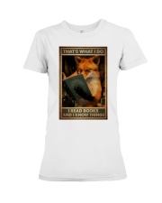 Fox Read Books And Know Things Premium Fit Ladies Tee tile