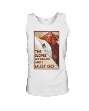 Skiing The Slopes Are Calling Unisex Tank tile