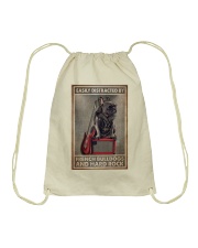 Easily Distracted By French Bulldog And Hard Rock Drawstring Bag tile