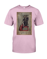 Easily Distracted By French Bulldog And Hard Rock Classic T-Shirt tile