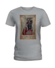 Easily Distracted By French Bulldog And Hard Rock Ladies T-Shirt tile