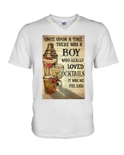 Boy Loved Cocktails V-Neck T-Shirt tile