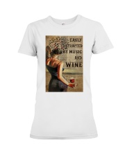 Gifts for music and wine lovers - Dprintes Premium Fit Ladies Tee tile