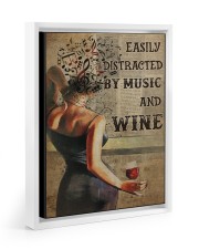 Gifts for music and wine lovers - Dprintes Floating Framed Canvas Prints White tile