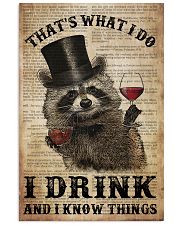 Raccoon I Drink And I Know Things 24x36 Poster front