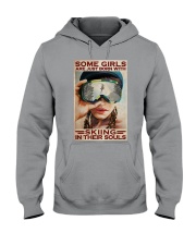 Skiing Some Girls Are Just Born Hooded Sweatshirt tile