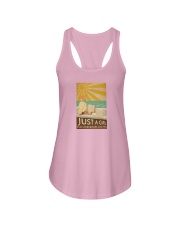Girls Loves Books And Tea Ladies Flowy Tank tile