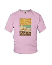 Girls Loves Books And Tea Youth T-Shirt tile
