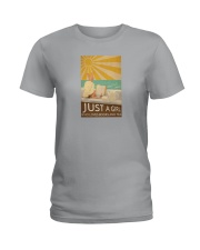 Girls Loves Books And Tea Ladies T-Shirt tile