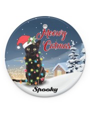 Meowy Catmas Circle ornament - single (porcelain) front