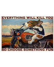 Beagle Motorcycle Horizontal Poster tile