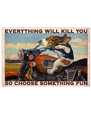 Beagle Motorcycle 24x16 Poster front