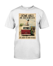 Camper Van Surfing Girl Premium Fit Mens Tee tile