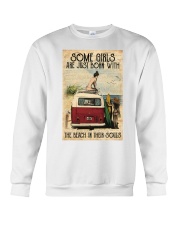 Camper Van Surfing Girl Crewneck Sweatshirt tile
