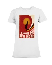 Surfing Think Less Live More Premium Fit Ladies Tee tile