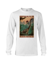 Mountain Biking Dinosaur Choose Something Fun Long Sleeve Tee tile