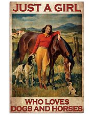 Girl Loves Horses and Dogs 16x24 Poster front